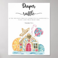 Gingerbread house cookie diaper raffle