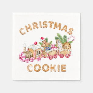 Gingerbread House Cookie Exchange Christmas Party Napkin