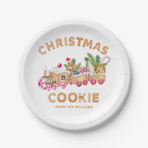 Gingerbread House Cookie Exchange Christmas Party Paper Plate