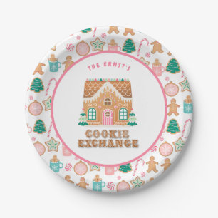 Gingerbread House Cookie Exchange Personalised Paper Plate