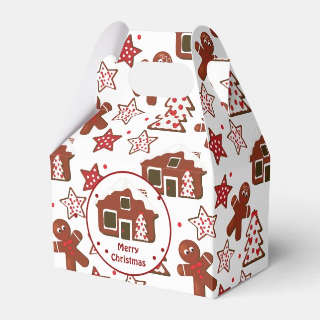 Gingerbread House Custom Favour Box (Front Side)