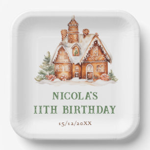 Gingerbread House Decorating Birthday Party Paper Plate