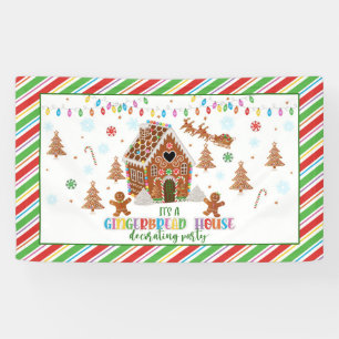 Gingerbread House Decorating Party Banner