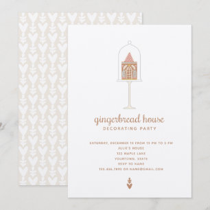 Gingerbread House Decorating Party Invitation