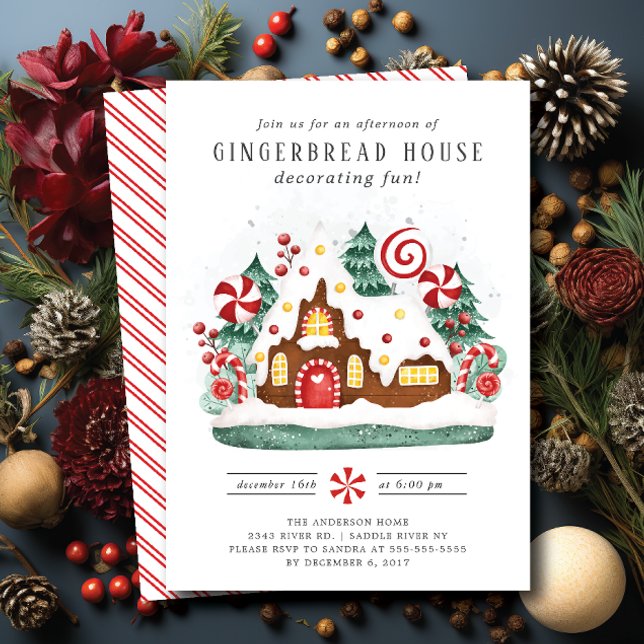 Gingerbread House Decorating Party Invitation (Creator Uploaded)