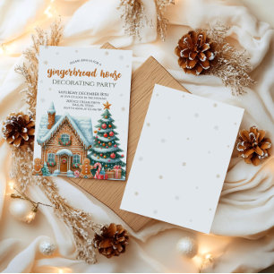 Gingerbread House Decorating Party Invitation