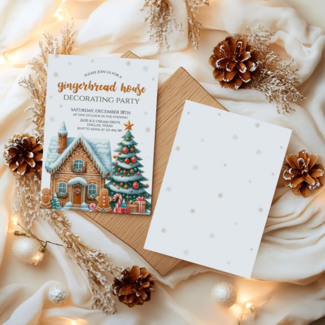 Gingerbread House Decorating Party Invitation (Creator Uploaded)