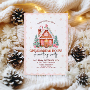 Gingerbread House Decorating Party Invitation