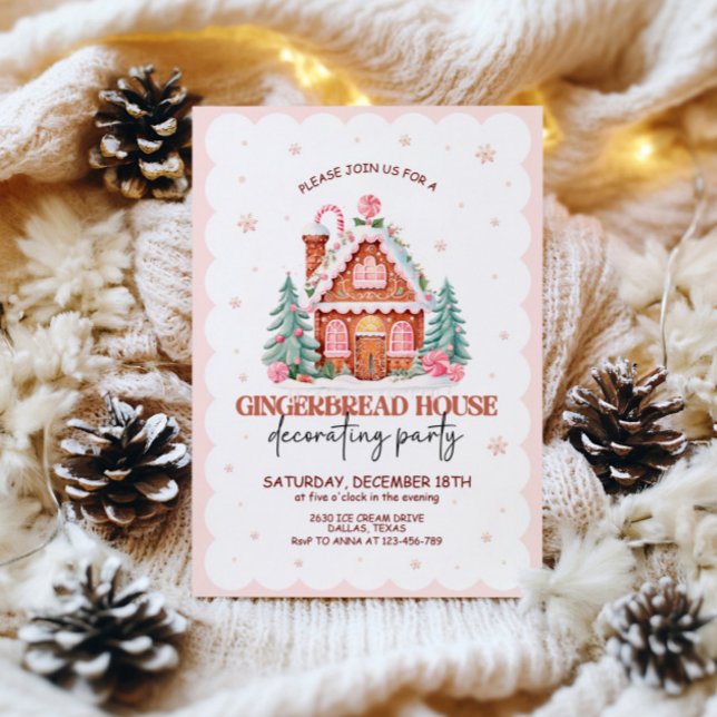 Gingerbread House Decorating Party Invitation (Creator Uploaded)