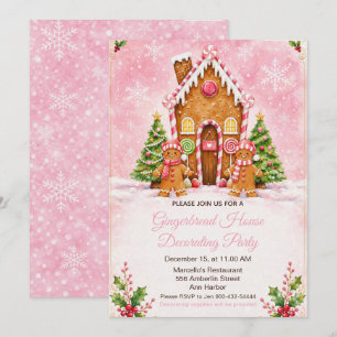 Gingerbread House Decorating Party Invitation
