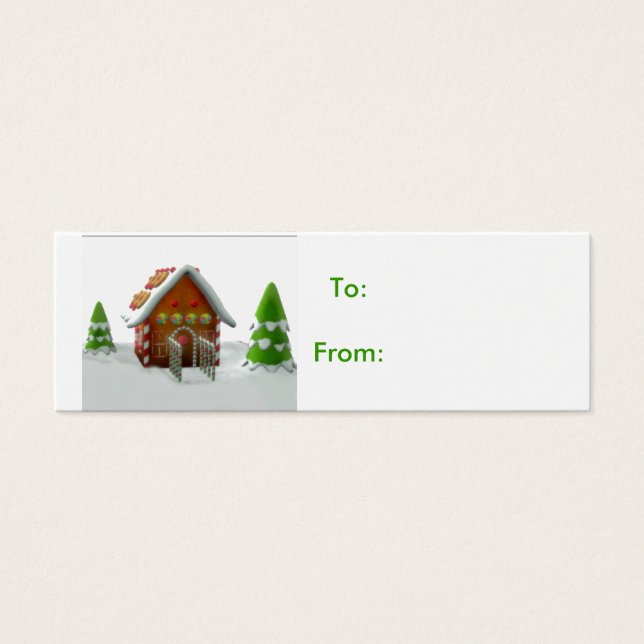 gingerbread house gift tag (Front)