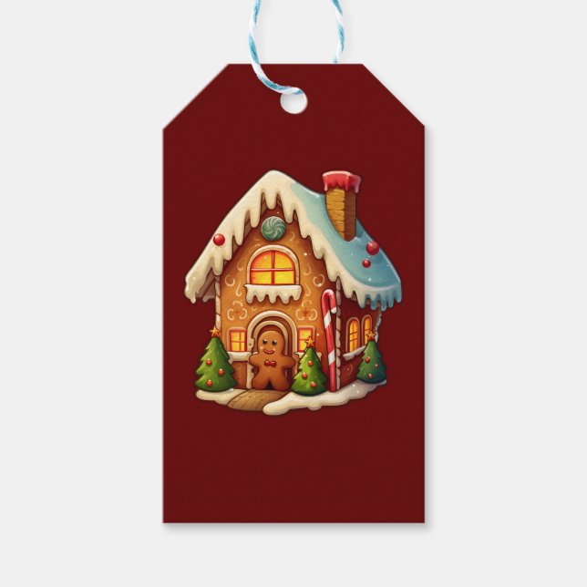 Gingerbread house gift tags (Front)