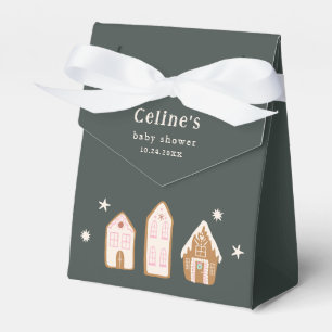 Gingerbread House Girl Baby Shower Favor Boxes