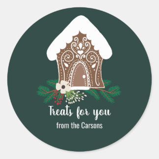 Gingerbread House Goodies Treats Gift Stickers