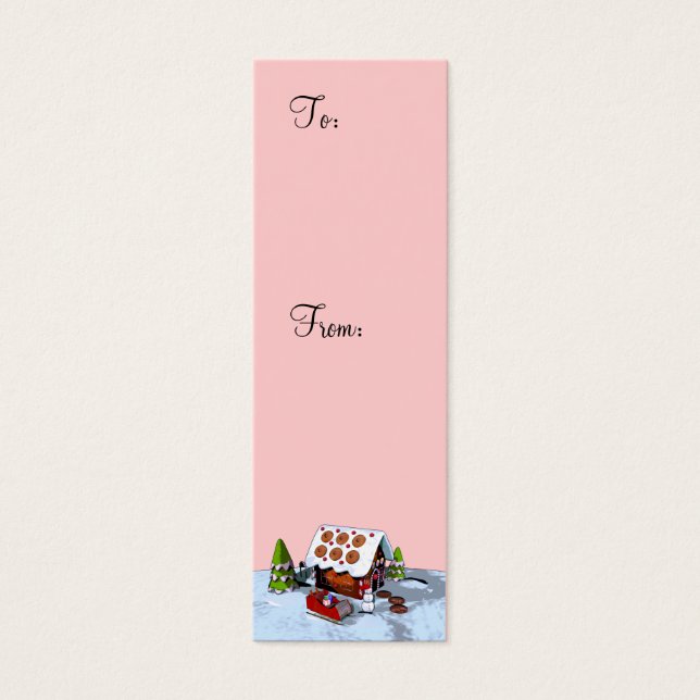 Gingerbread house Holiday Gift Tag (Front)