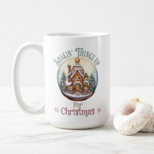 Gingerbread House in Snow Globe Christmas Holiday Coffee Mug