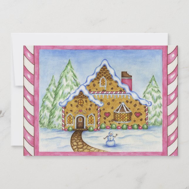 Gingerbread House Invitation (Front)