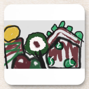 Gingerbread house joy love  coaster