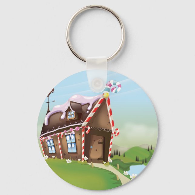 Gingerbread house key ring (Front)