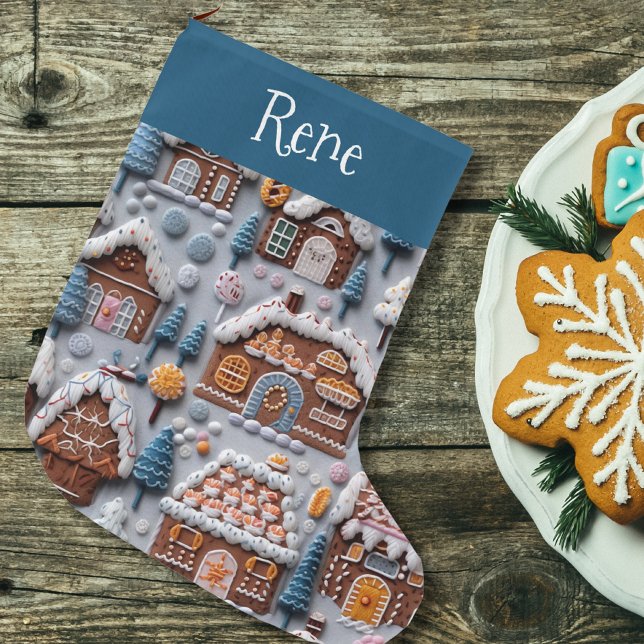 Gingerbread House Large Christmas Stocking (Creator Uploaded)
