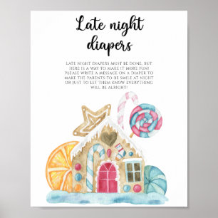 Gingerbread house - Late night diapers game  Poster