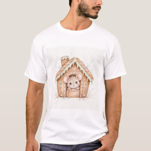 Gingerbread House Mouse T-Shirt