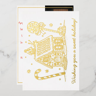 Gingerbread House | One Photo Foil Holiday Card