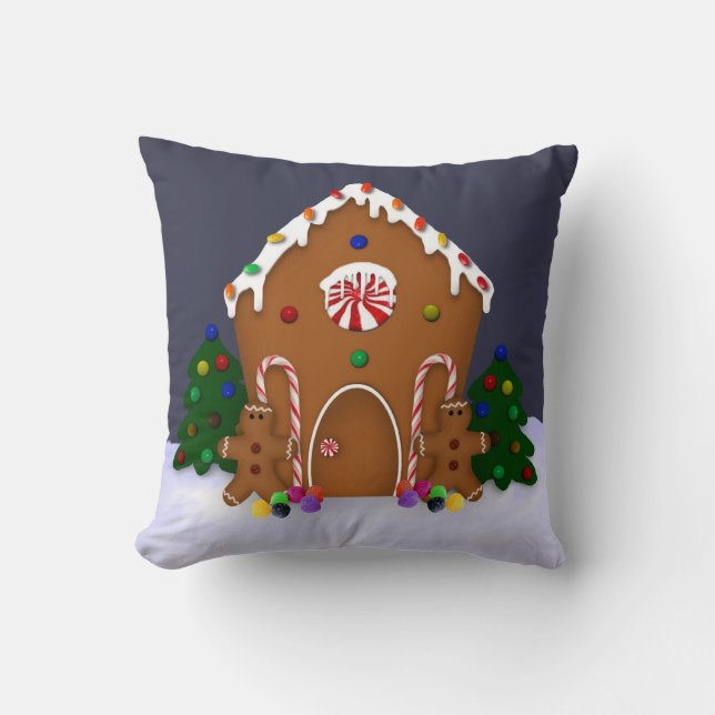 Gingerbread House Pillow (Front)
