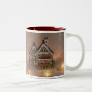 Gingerbread House Porcelain Two-Tone Coffee Mug