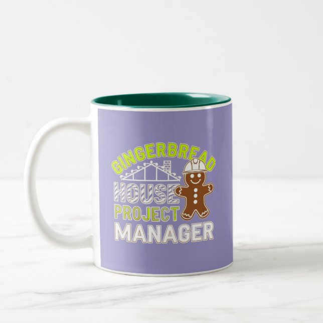 Gingerbread House Project Manager Digital Art  Two-Tone Coffee Mug (Left)