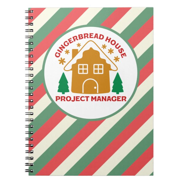 Gingerbread House Project Manager Notebook (Front)