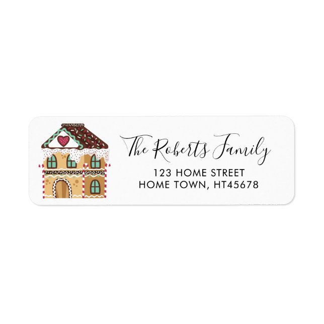 Gingerbread House Return Address Label (Front)