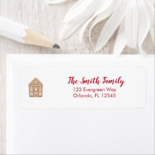 Gingerbread house Return Address Label