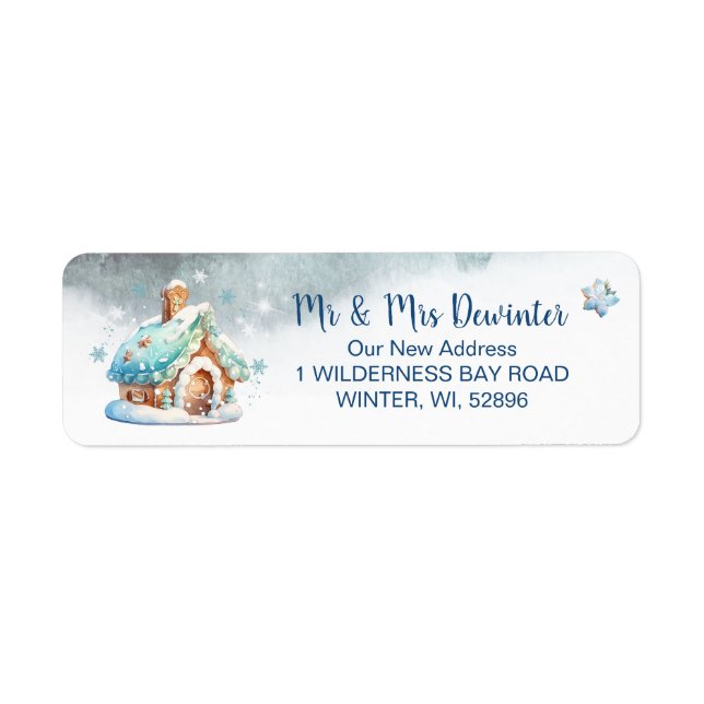 Gingerbread house return address label (Front)