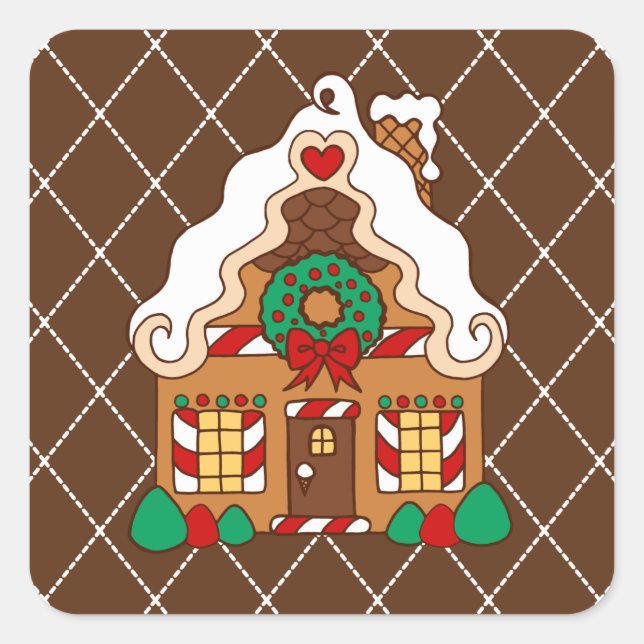Gingerbread House Stickers (Front)