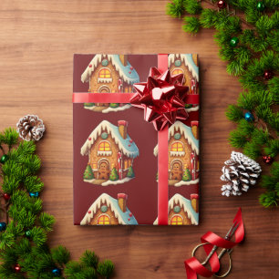 Gingerbread house wrapping paper