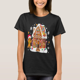 Gingerbread Houses And Snowflakes Sweet Christmas T-Shirt
