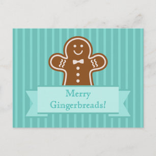 Gingerbread Hugs Holiday Postcard