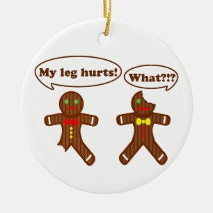Gingerbread Humour Ceramic Ornament