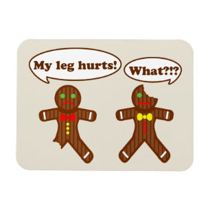 Gingerbread Humour (green) Magnet