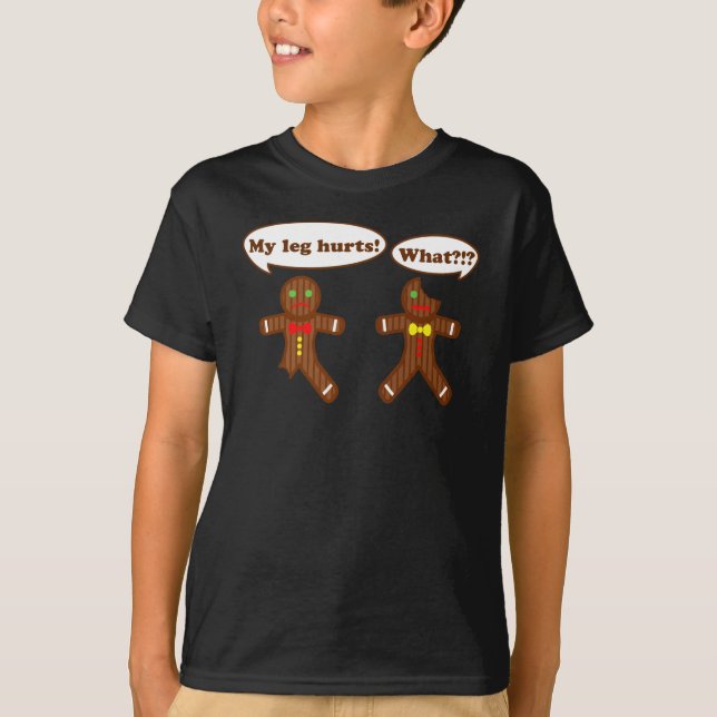 Gingerbread Humour T-Shirt (Front)