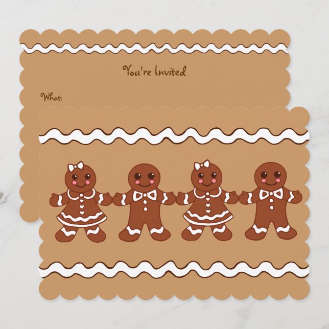 Gingerbread Invitations (Front/Back)