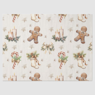 Gingerbread Joy – Whimsical Holiday Tissue Paper