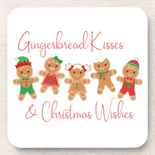 Gingerbread Kisses & Christmas Wishes Coaster