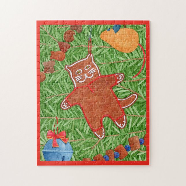 GINGERBREAD KITTY 11x14 Puzzle  (Vertical)