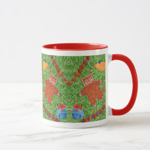 GINGERBREAD KITTY Red Combo Mug