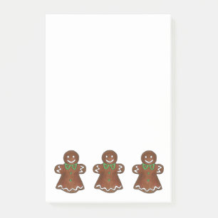 Gingerbread Lady Holiday Christmas Cookie Baking Post-it Notes