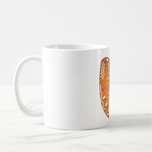 Gingerbread Letter U Monogram Holiday Cookie Coffee Mug
