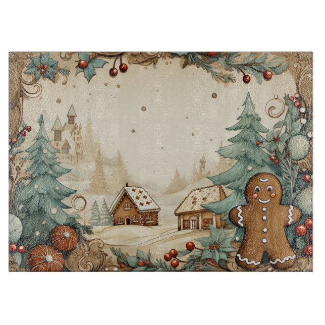 Gingerbread Man #2 Kitchen Cutting Board (Front)
