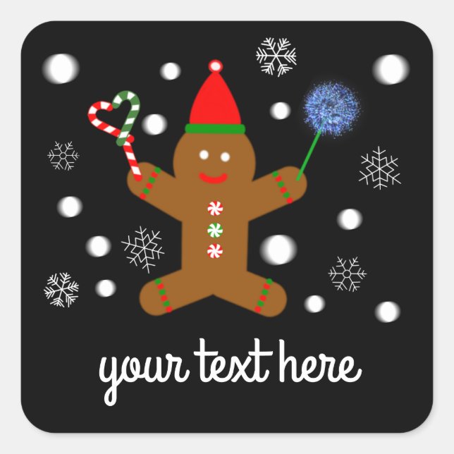 Gingerbread Man #2 Stickers (Front)